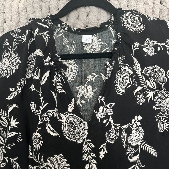 Old Navy Tiered Maxi Dres Black & White Medium - Picture 4 of 13